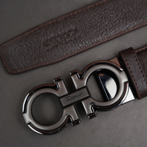 Alternative view of Zays Handcrafted Genuine Leather Belt for Men – Premium Quality, Adjustable, Stylish & Durable (ZMB158-Chocolate)