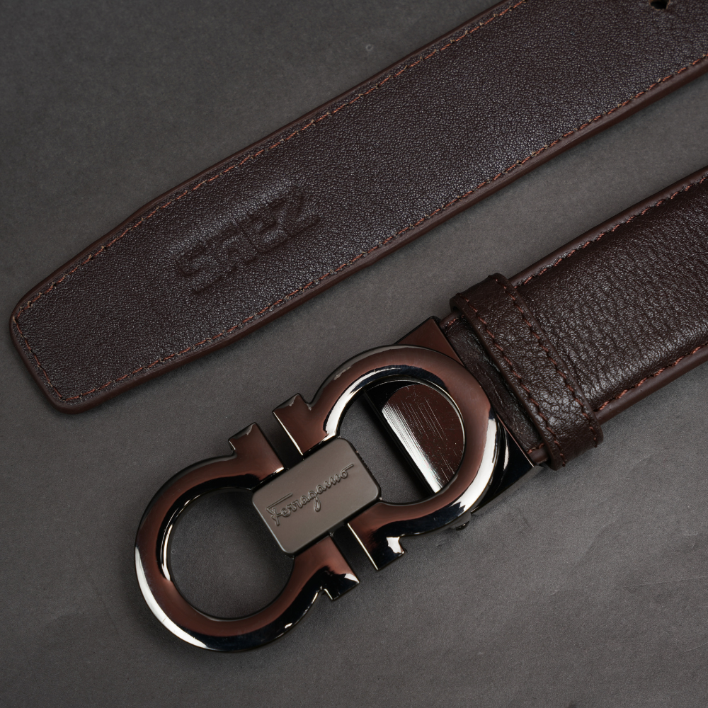 Zays Handcrafted Genuine Leather Belt for Men – Premium Quality, Adjustable, Stylish & Durable (ZMB160-Chocolate) - Image 7
