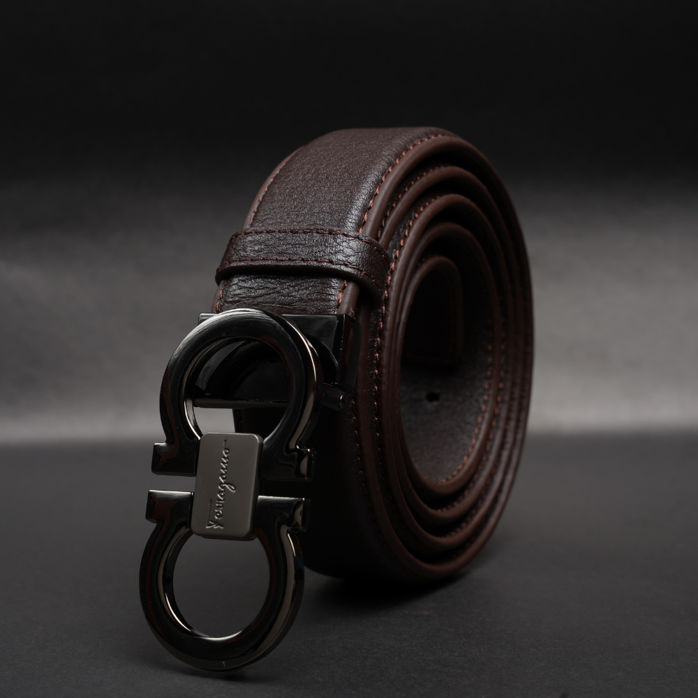 Zays Handcrafted Genuine Leather Belt for Men – Premium Quality, Adjustable, Stylish & Durable (ZMB160-Chocolate) - Image 4