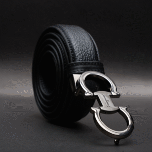 Zays Handcrafted Genuine Leather Belt for Men – Premium Quality, Adjustable, Stylish & Durable (ZMB165-Black)