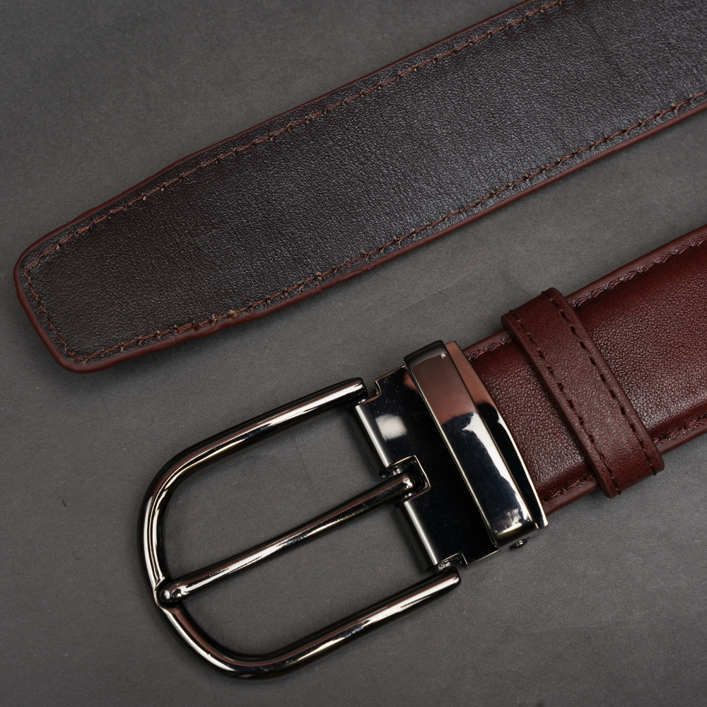 Zays Handcrafted Genuine Leather Belt for Men – Premium Quality, Adjustable, Stylish & Durable (ZMB182-Antique Brown) - Image 4