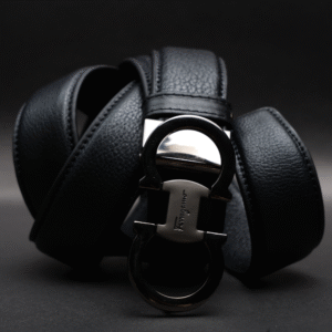 Alternative view of Zays Handcrafted Genuine Leather Belt for Men – Premium Quality, Adjustable, Stylish & Durable (ZMB165-Black)