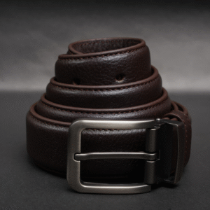 Alternative view of Zays Handcrafted Genuine Leather Belt for Men – Premium Quality, Adjustable, Stylish & Durable (ZMB161-Chocolate)
