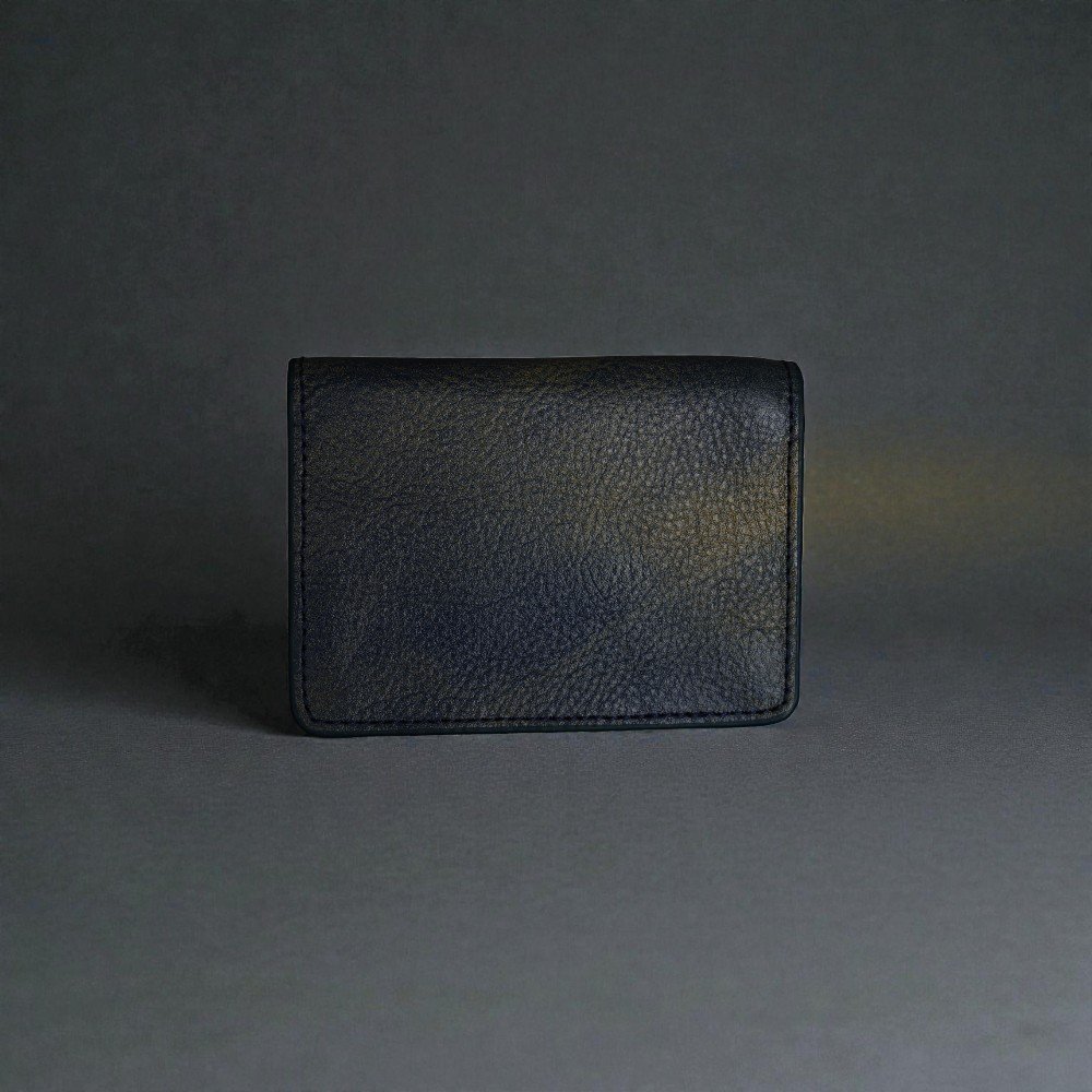 Zays Premium Eco-Friendly Leather Magnetic Card Holder Mini Wallet (ZCW118-Navy Blue Mix) - Image 6