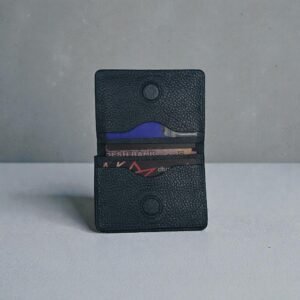 Alternative view of Zays Premium Eco-Friendly Leather Magnetic Card Holder Mini Wallet (ZCW120-Dark Grey)