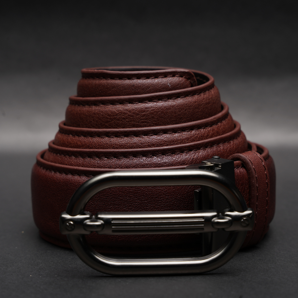 Zays Handcrafted Genuine Leather Belt for Men – Premium Quality, Adjustable, Stylish & Durable (ZMB186-Antique Brown) - Image 2