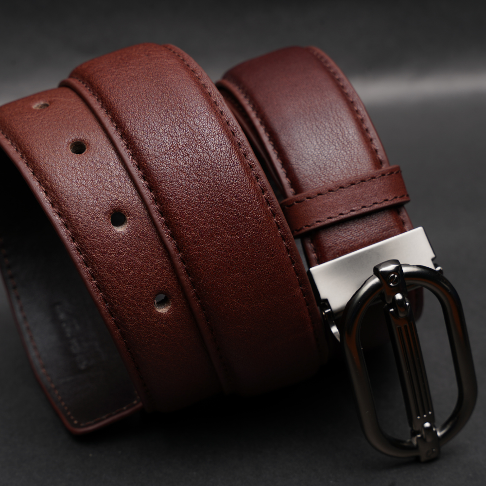 Zays Handcrafted Genuine Leather Belt for Men – Premium Quality, Adjustable, Stylish & Durable (ZMB186-Antique Brown) - Image 5