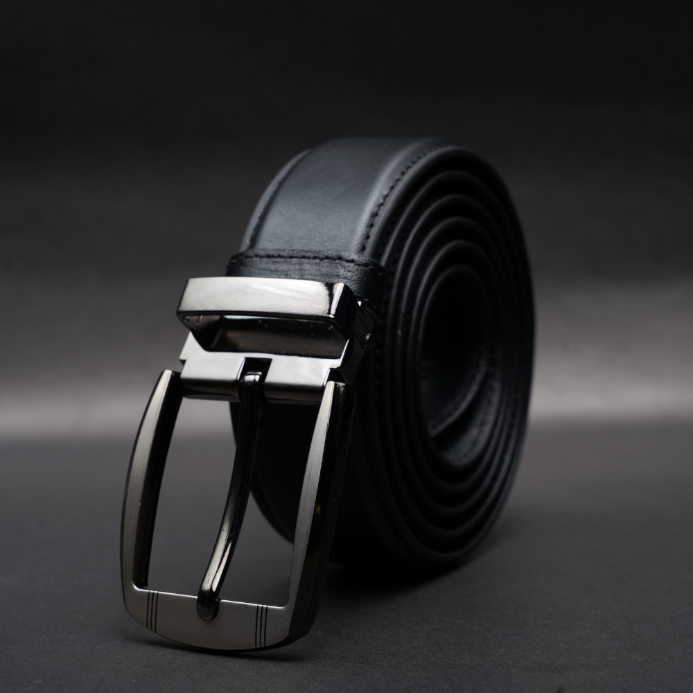 Zays Handcrafted Genuine Leather Belt for Men – Premium Quality, Adjustable, Stylish & Durable (ZMB210-Black) Special Offer - Image 3