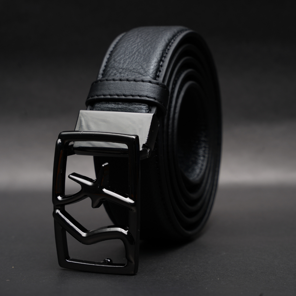 Zays Handcrafted Genuine Leather Belt for Men – Premium Quality, Adjustable, Stylish & Durable (ZMB196-Black) - Image 10