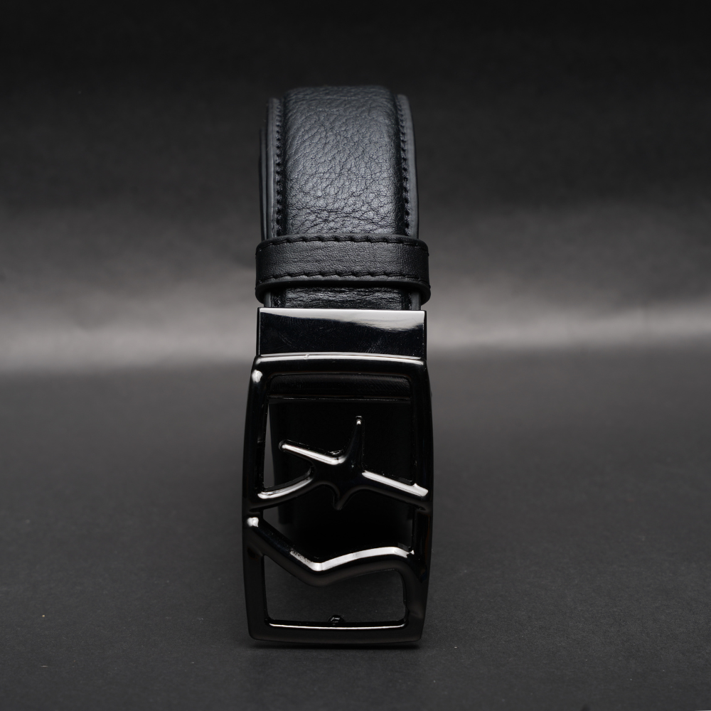 Zays Handcrafted Genuine Leather Belt for Men – Premium Quality, Adjustable, Stylish & Durable (ZMB196-Black) - Image 9