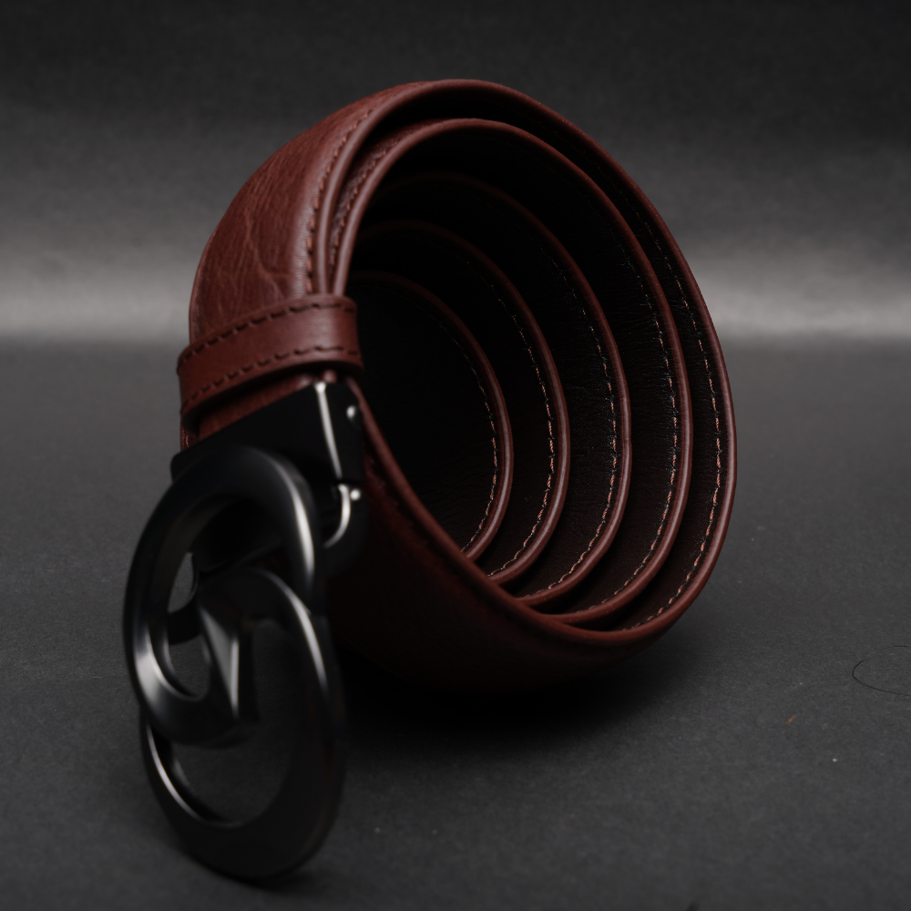 Zays Handcrafted Genuine Leather Belt for Men – Premium Quality, Adjustable, Stylish & Durable (ZMB201-Antique Brown) - Image 5