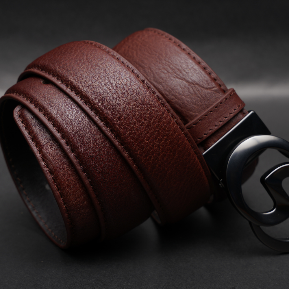 Zays Handcrafted Genuine Leather Belt for Men – Premium Quality, Adjustable, Stylish & Durable (ZMB201-Antique Brown) - Image 4