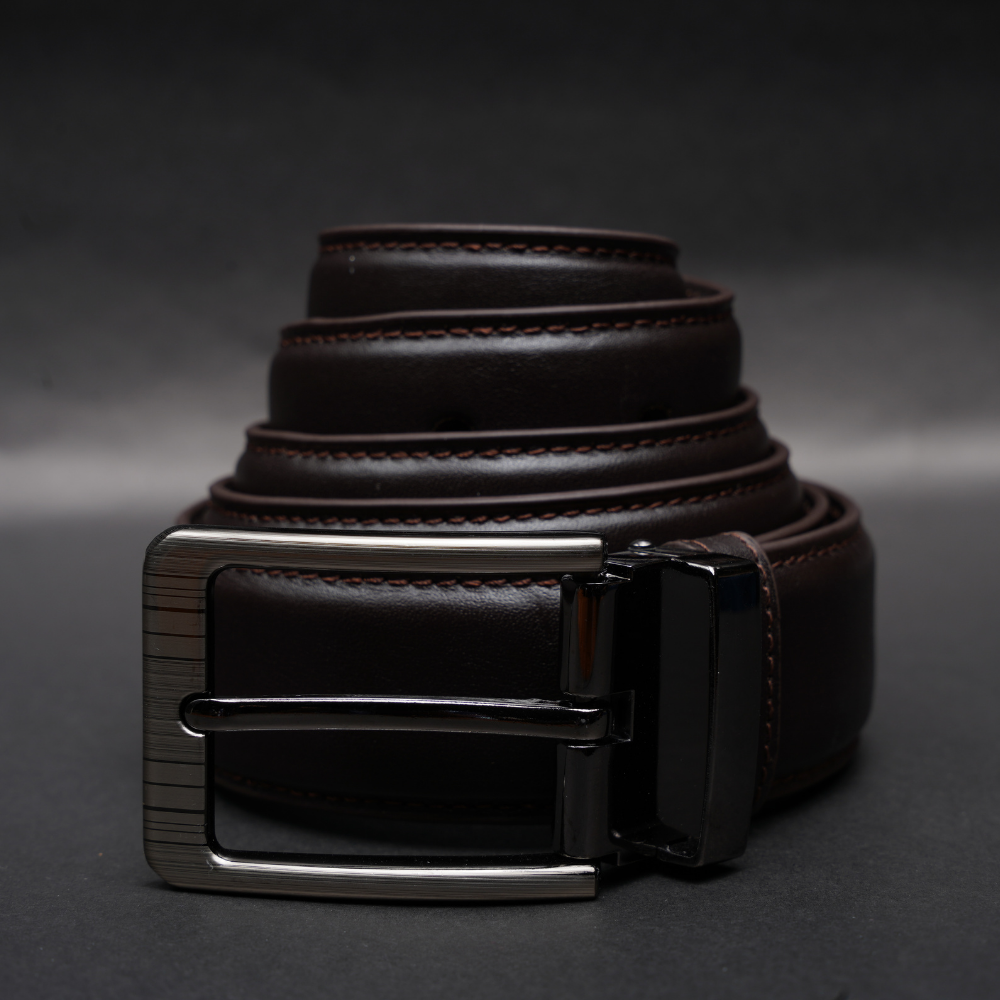 Zays Handcrafted Genuine Leather Belt for Men – Premium Quality, Adjustable, Stylish & Durable (ZMB209-Chocolate) Special Offer
