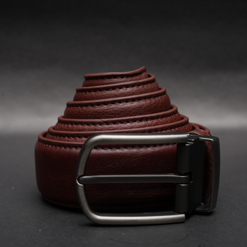 Zays Handcrafted Genuine Leather Belt for Men – Premium Quality, Adjustable, Stylish & Durable (ZMB194-Antique Brown) - Image 3