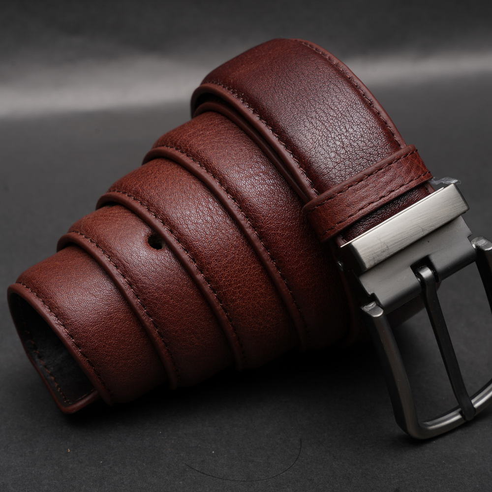 Zays Handcrafted Genuine Leather Belt for Men – Premium Quality, Adjustable, Stylish & Durable (ZMB194-Antique Brown) - Image 5