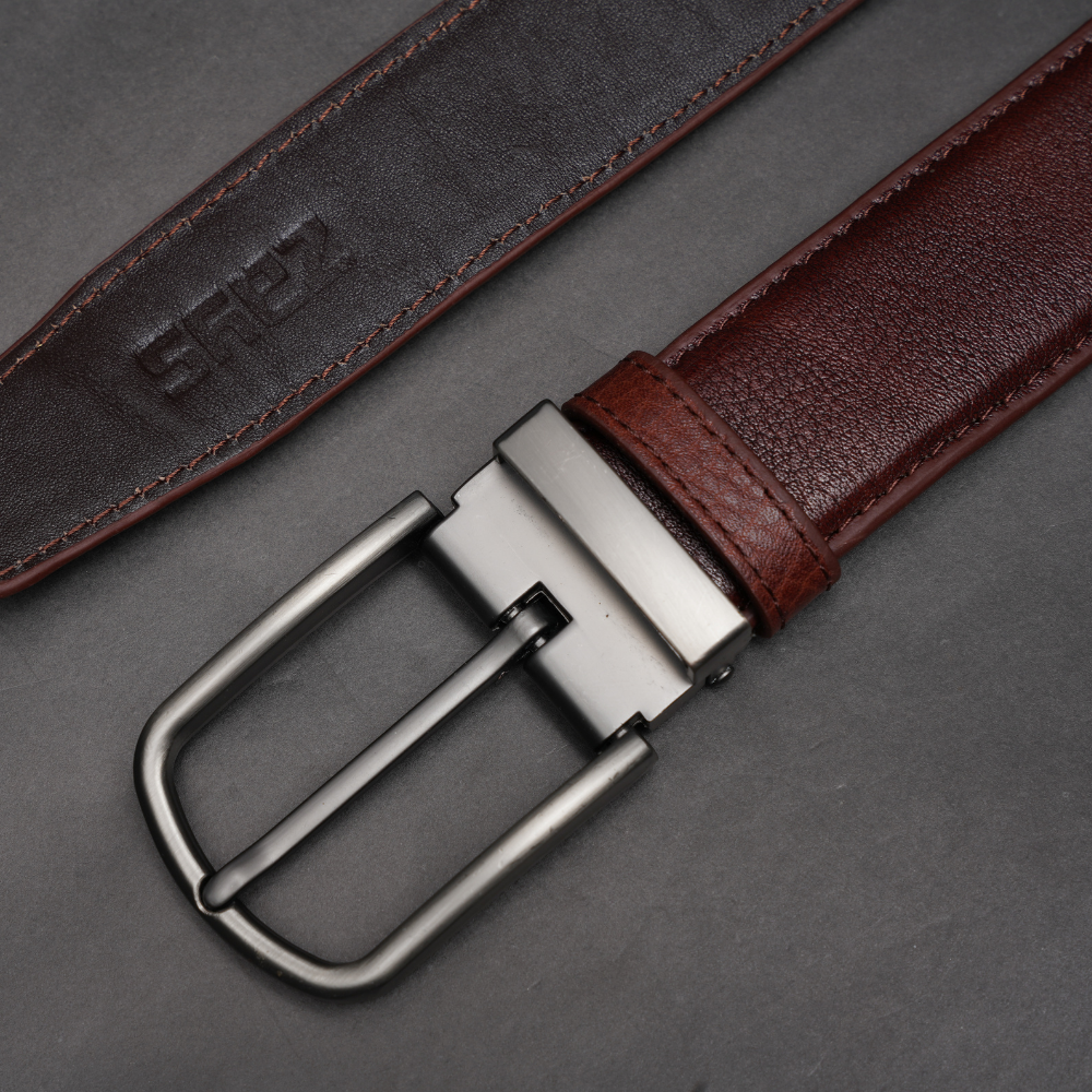Zays Handcrafted Genuine Leather Belt for Men – Premium Quality, Adjustable, Stylish & Durable (ZMB194-Antique Brown) - Image 4