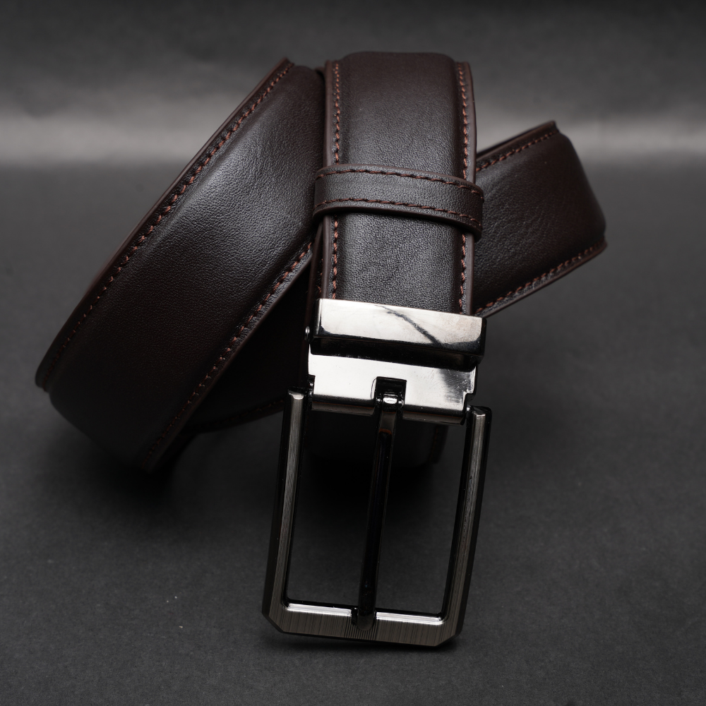 Zays Handcrafted Genuine Leather Belt for Men – Premium Quality, Adjustable, Stylish & Durable (ZMB213-Chocolate) - Image 7