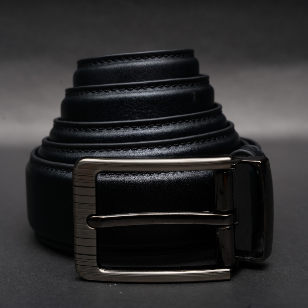 Zays Handcrafted Genuine Leather Belt for Men – Premium Quality, Adjustable, Stylish & Durable (ZMB208-Black) Special Offer