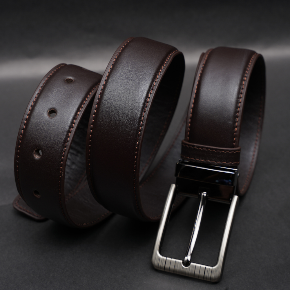 Zays Handcrafted Genuine Leather Belt for Men – Premium Quality, Adjustable, Stylish & Durable (ZMB209-Chocolate) Special Offer - Image 5