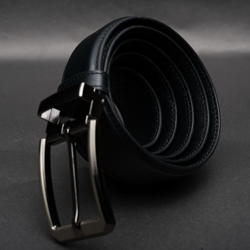 Zays Handcrafted Genuine Leather Belt for Men – Premium Quality, Adjustable, Stylish & Durable (ZMB212-Black) - Image 5