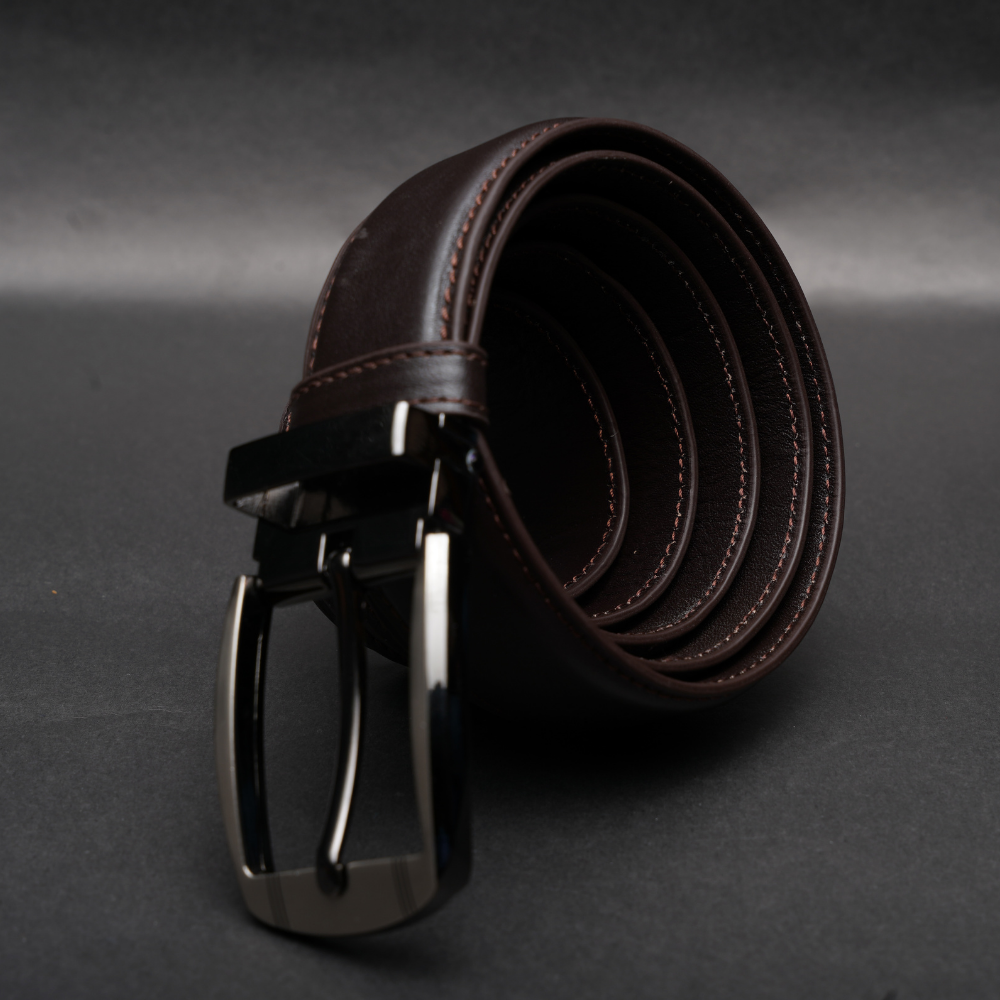 Zays Handcrafted Genuine Leather Belt for Men – Premium Quality, Adjustable, Stylish & Durable (ZMB211-Chocolate) - Image 4