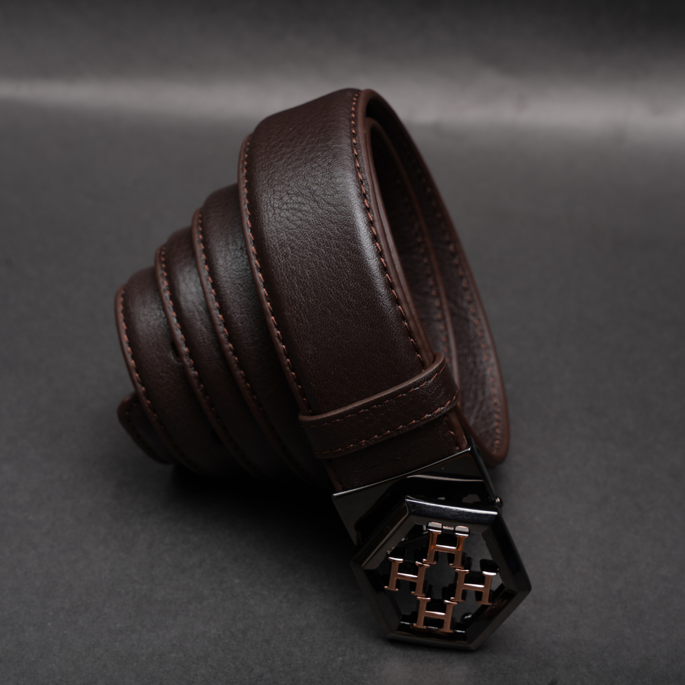Zays Handcrafted Genuine Leather Belt for Men – Premium Quality, Adjustable, Stylish & Durable (BC112-BS106-Chocolate) - Image 9