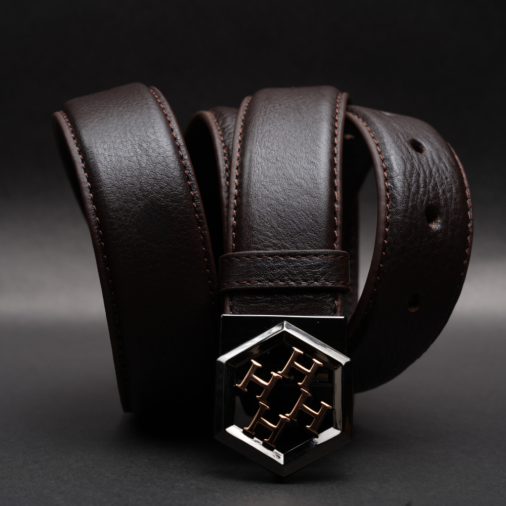 Zays Handcrafted Genuine Leather Belt for Men – Premium Quality, Adjustable, Stylish & Durable (BC112-BS106-Chocolate) - Image 8