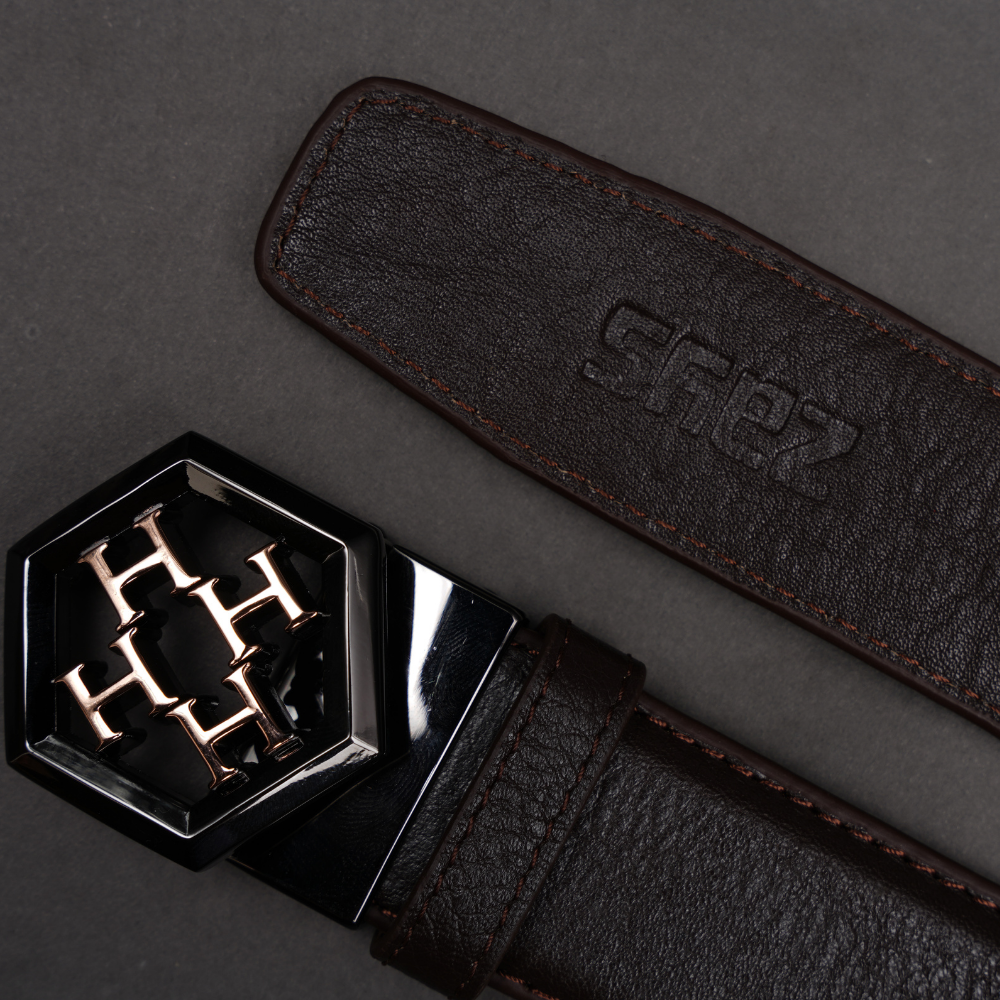 Zays Handcrafted Genuine Leather Belt for Men – Premium Quality, Adjustable, Stylish & Durable (BC112-BS106-Chocolate) - Image 7