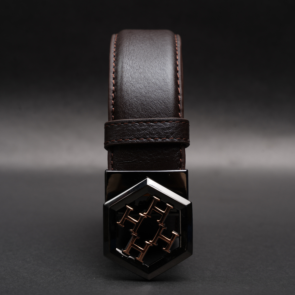 Zays Handcrafted Genuine Leather Belt for Men – Premium Quality, Adjustable, Stylish & Durable (BC112-BS106-Chocolate) - Image 5