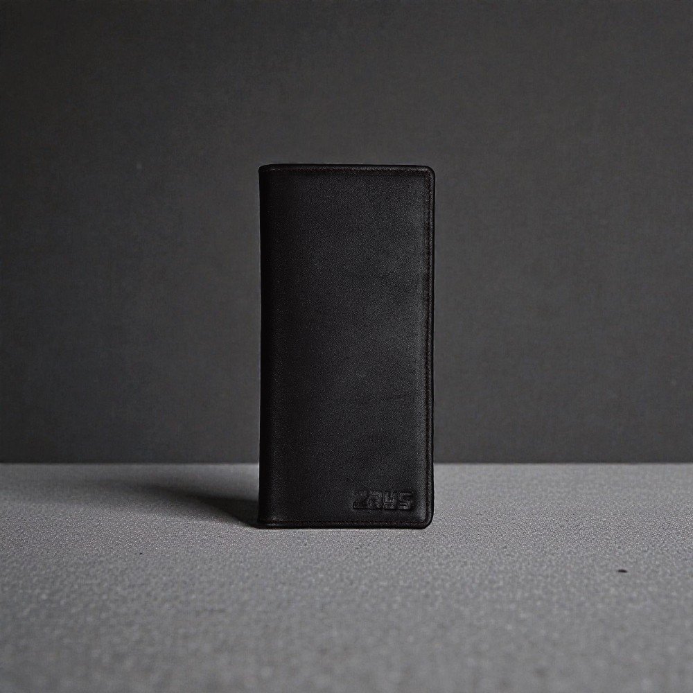Zays Handcrafted Premium Eco-Friendly Leather Long Wallet for Mobile and Many things - Slim Durable - Stylish Wallet for Unisex - Top-Grain Leather - Compact - Lightweight (ZLW110-Black) - Image 8