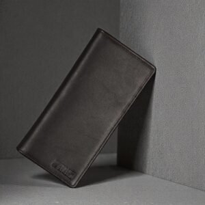 Zays Handcrafted Premium Eco-Friendly Leather Long Wallet for Mobile and Many things - Slim Durable - Stylish Wallet for Unisex - Top-Grain Leather - Compact - Lightweight (ZLW111-Chocolate)