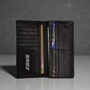 Alternative view of Zays Handcrafted Premium Eco-Friendly Leather Long Wallet for Mobile and Many things - Slim Durable - Stylish Wallet for Unisex - Top-Grain Leather - Compact - Lightweight (ZLW111-Chocolate)