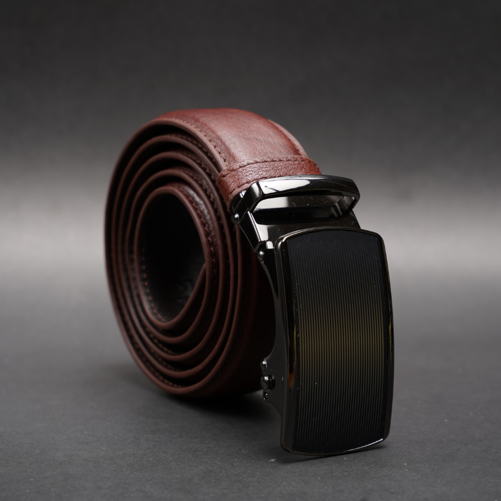 Zays Handcrafted Imported Genuine Leather Auto Gear Belt for Men – Premium Quality, Adjustable, Stylish & Durable - (BC125-BS112-Antique Brown) - Image 9