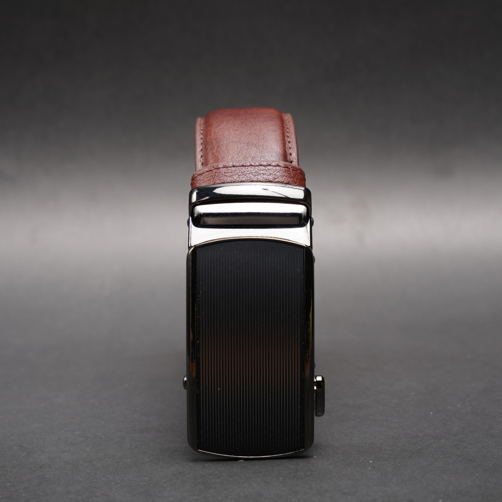 Zays Handcrafted Imported Genuine Leather Auto Gear Belt for Men – Premium Quality, Adjustable, Stylish & Durable - (BC125-BS112-Antique Brown) - Image 7