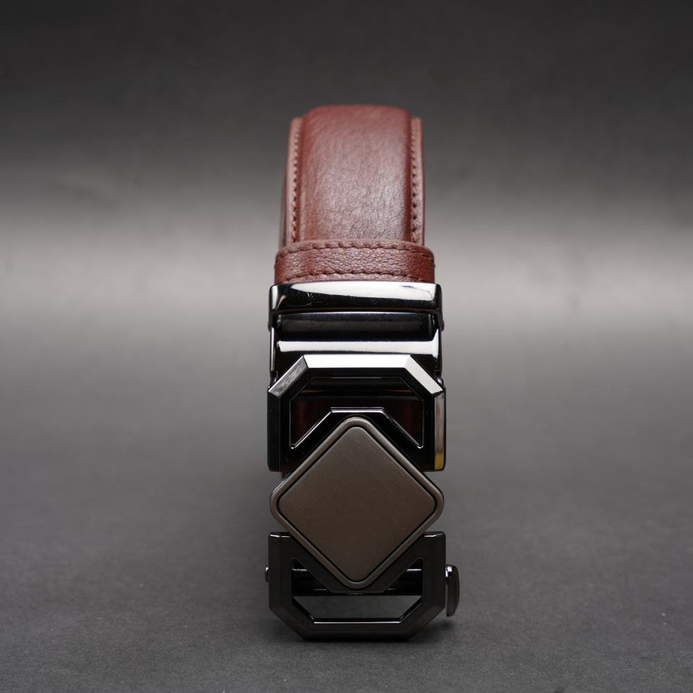 Zays Handcrafted Imported Genuine Leather Auto Gear Belt for Men – Premium Quality, Adjustable, Stylish & Durable - (BC124-BS112-Antique Brown) - Image 8