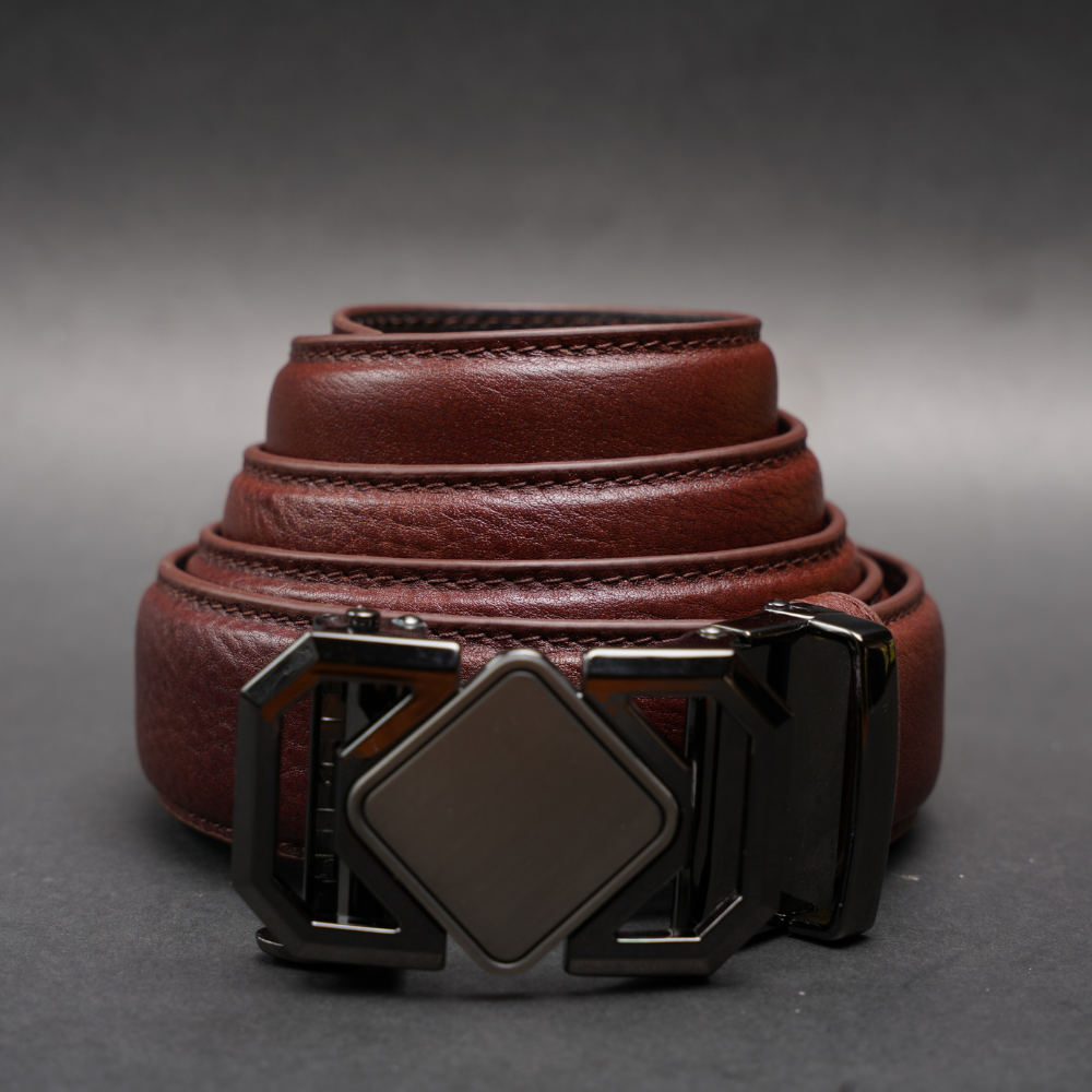 Zays Handcrafted Imported Genuine Leather Auto Gear Belt for Men – Premium Quality, Adjustable, Stylish & Durable - (BC124-BS112-Antique Brown) - Image 7