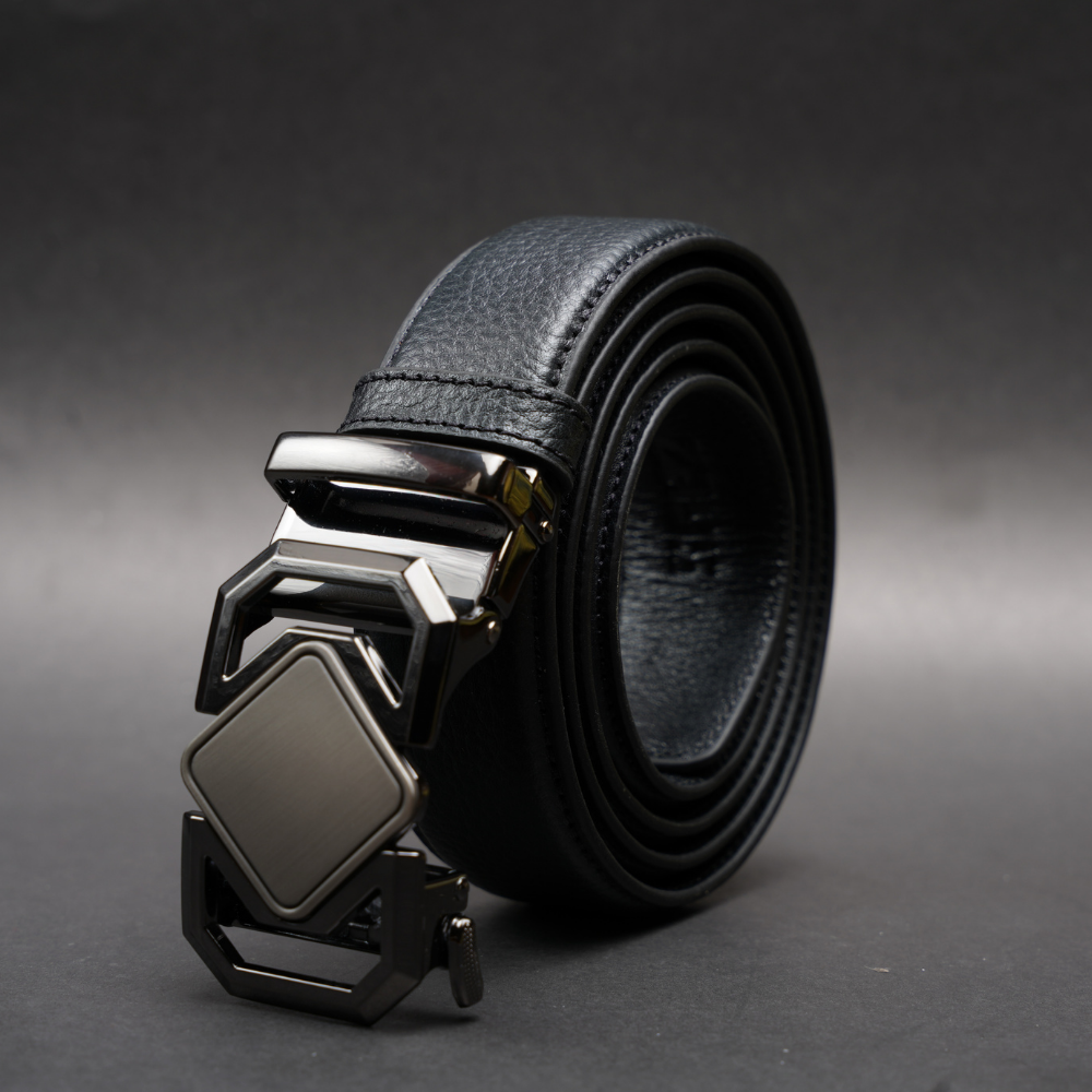 Zays Handcrafted Imported Genuine Leather Auto Gear Belt for Men – Premium Quality, Adjustable, Stylish & Durable - (BC124-BS110-Black) - Image 9