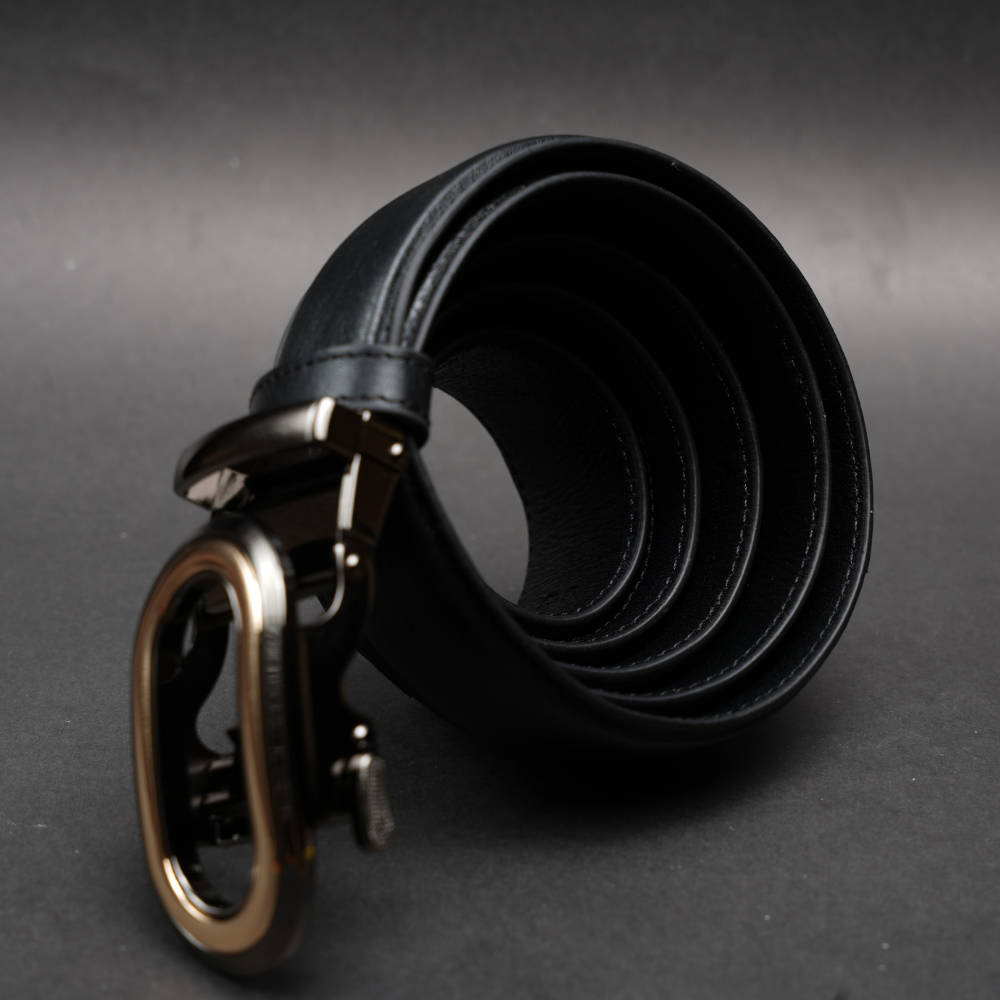 Zays Handcrafted Imported Genuine Leather Auto Gear Belt for Men – Premium Quality, Adjustable, Stylish & Durable - (BC121-BS110-Black) - Image 5