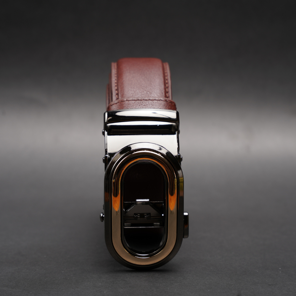 Zays Handcrafted Imported Genuine Leather Auto Gear Belt for Men – Premium Quality, Adjustable, Stylish & Durable - (BC121-BS112-Antique Brown) - Image 5