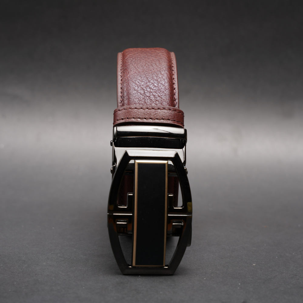 Zays Handcrafted Imported Genuine Leather Auto Gear Belt for Men – Premium Quality, Adjustable, Stylish & Durable - (BC129-BS112-Antique Brown) - Image 8