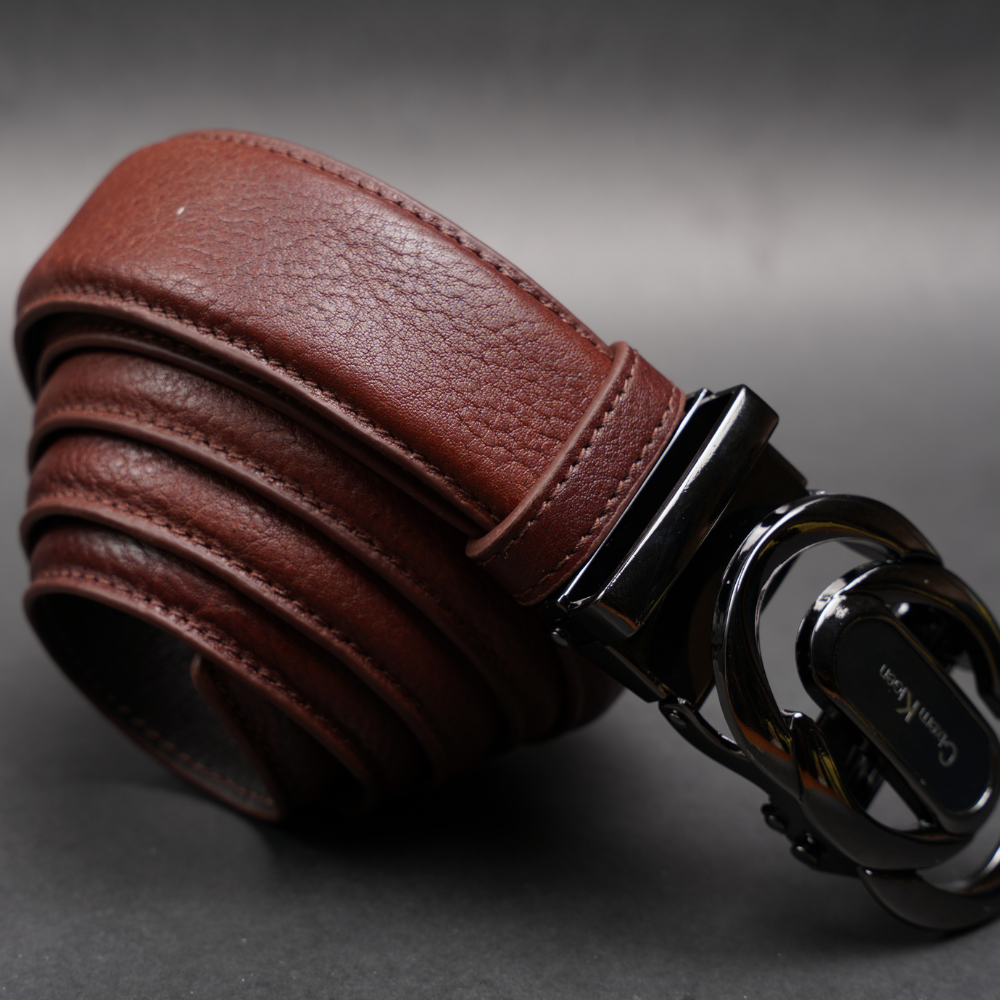 Zays Handcrafted Imported Genuine Leather Auto Gear Belt for Men – Premium Quality, Adjustable, Stylish & Durable - (BC122-BS112-Antique Brown) - Image 6
