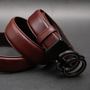 Alternative view of Zays Handcrafted Imported Genuine Leather Auto Gear Belt for Men – Premium Quality, Adjustable, Stylish & Durable - (BC128-BS112-Antique Brown)