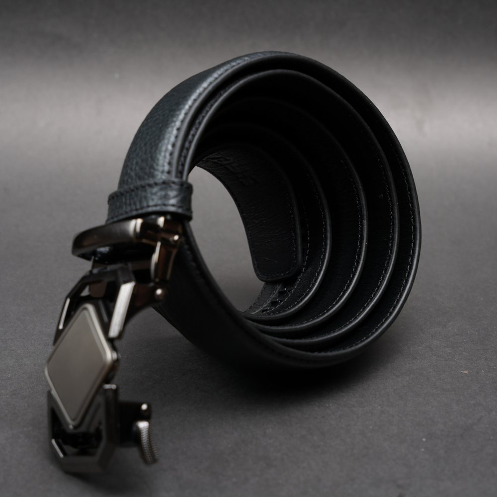 Zays Handcrafted Imported Genuine Leather Auto Gear Belt for Men – Premium Quality, Adjustable, Stylish & Durable - (BC124-BS110-Black) - Image 5