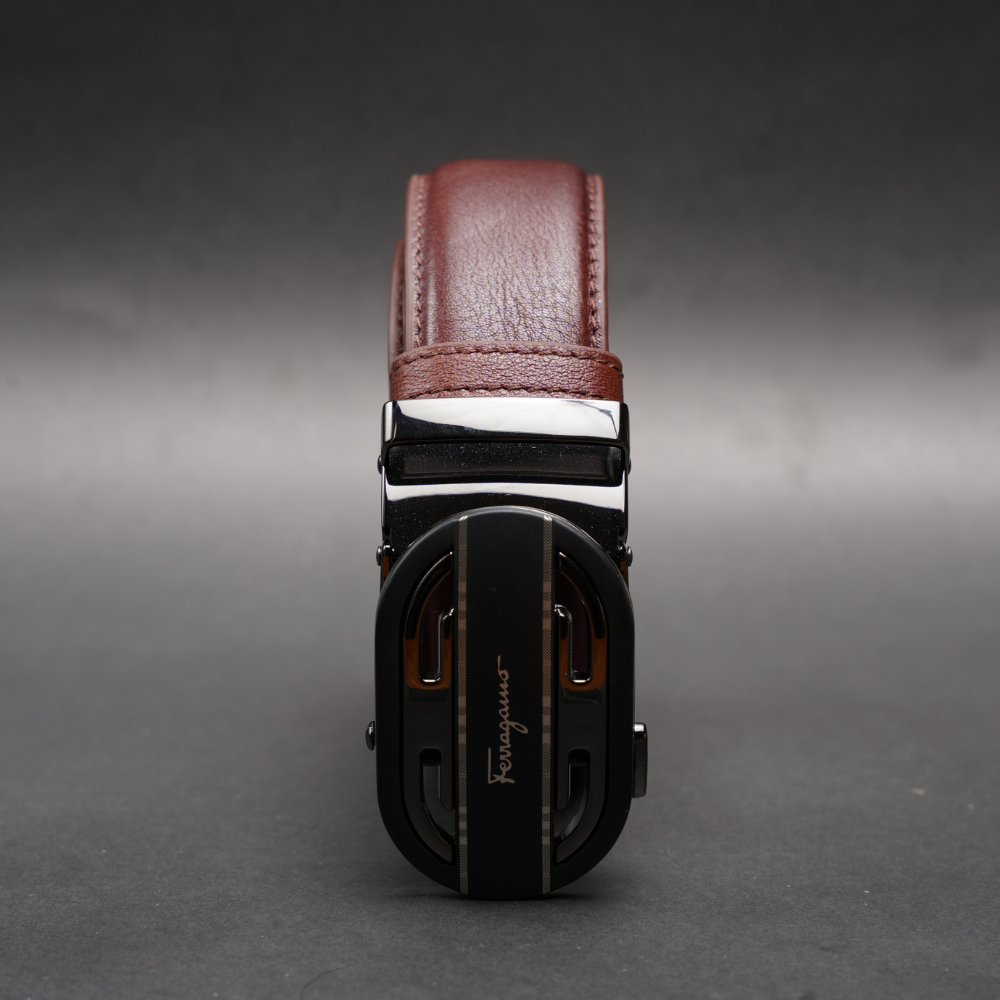 Zays Handcrafted Imported Genuine Leather Auto Gear Belt for Men – Premium Quality, Adjustable, Stylish & Durable - (BC123-BS112-Antique Brown) - Image 7