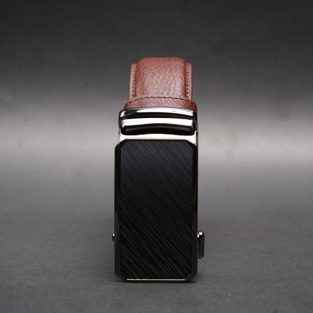 Zays Handcrafted Imported Genuine Leather Auto Gear Belt for Men – Premium Quality, Adjustable, Stylish & Durable - (BC127-BS112-Antique Brown) - Image 8