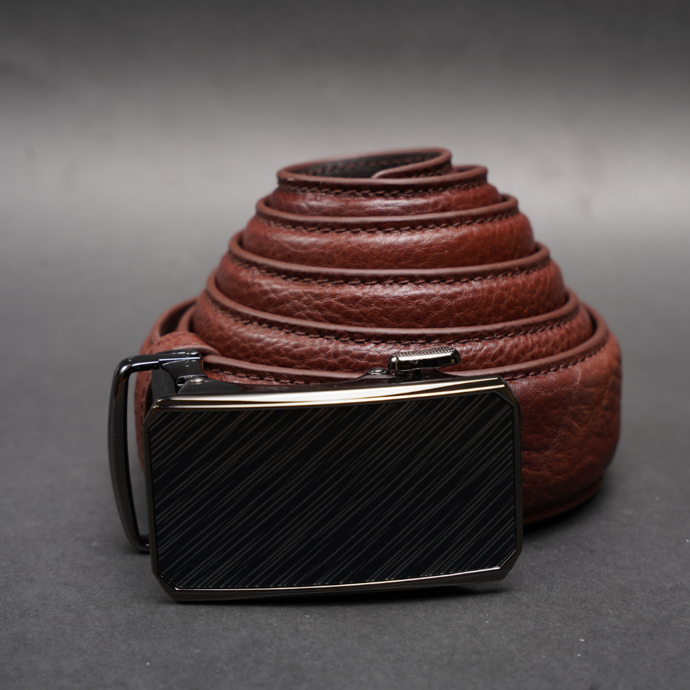 Zays Handcrafted Imported Genuine Leather Auto Gear Belt for Men – Premium Quality, Adjustable, Stylish & Durable - (BC127-BS112-Antique Brown) - Image 7