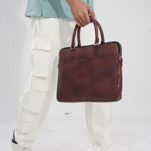 Alternative view of ZAYS Handmade Genuine Leather Executive Laptop Bag for Unisex - Antique Brown