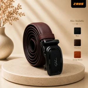 Zays Handcrafted Imported Genuine Leather Auto Gear Belt for Men – Premium Quality, Adjustable, Stylish & Durable - BC142