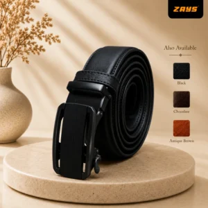 Zays Handcrafted Imported Genuine Leather Auto Gear Belt for Men – Premium Quality, Adjustable, Stylish & Durable - BC143
