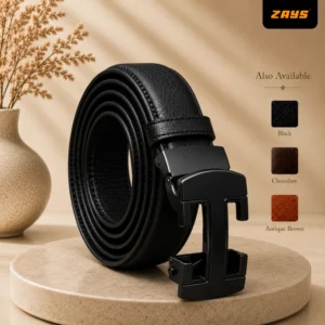 Zays Handcrafted Imported Genuine Leather Auto Gear Belt for Men – Premium Quality, Adjustable, Stylish & Durable - BC144